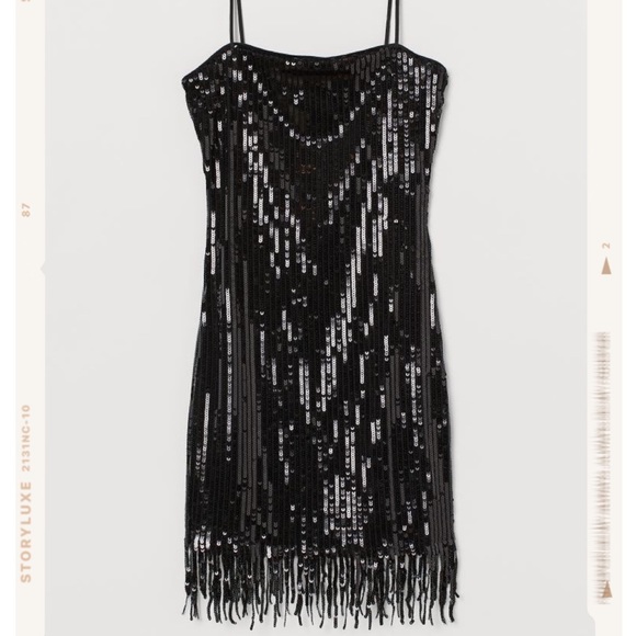 Sequined Dress with Fringe